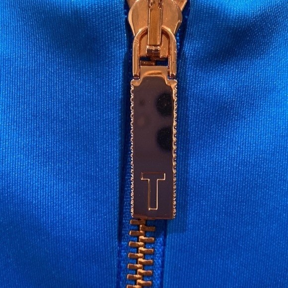 Ted Baker Blue Floral Amber Harmony Cold Shoulder Dress | Size 1 - Picture 5 of 9